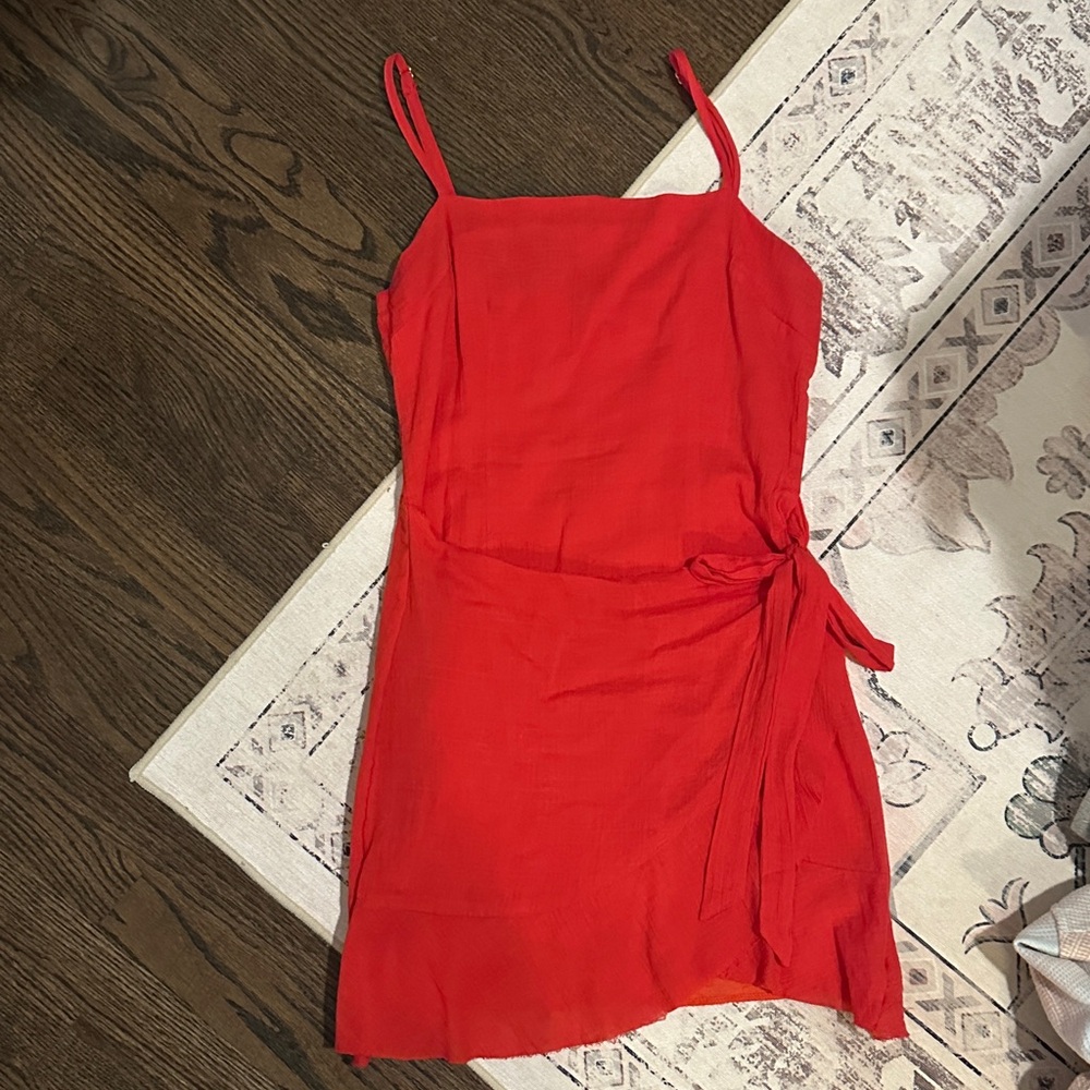 Princess Polly Linen Red Mini Dress